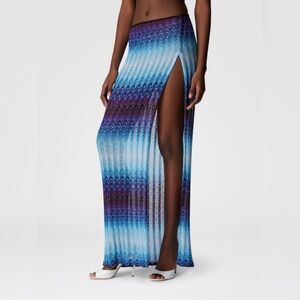 Missoni Coverup Zig Zag Crochet Lame Skirt